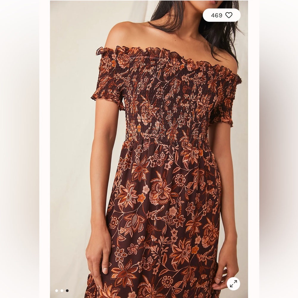 Shona Joy Angelita OFF THE SHOULDER MIDI DRESS Small - Picture 3 of 4